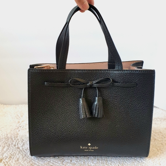 Kate Spade Hayes Street Sam Tote black leather excellent - Picture 3 of 12